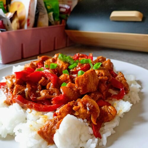 Kurczak curry z ryżem